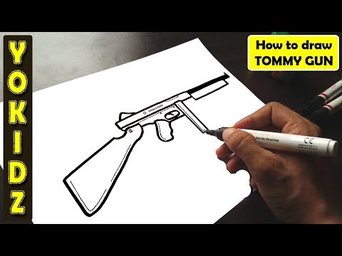 HOW TO DRAW TOMMY GUN