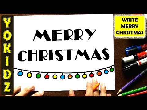 HOW TO WRITE MERRY CHRISTMAS IN DESIGN - Speed Drawing