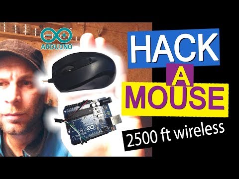 Hack a mouse with arduino ps2 2500ft wireless