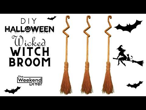 Halloween DIY / 6 Foot Long Witch Broom!!!! / How to tutorial