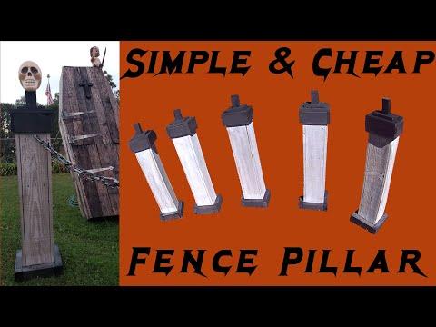 Halloween Fence Pillars - Simple &amp; Cheap - Made out of Pallets!