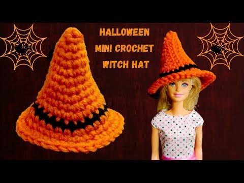 Halloween Mini Crochet Witch Hat Tutorial