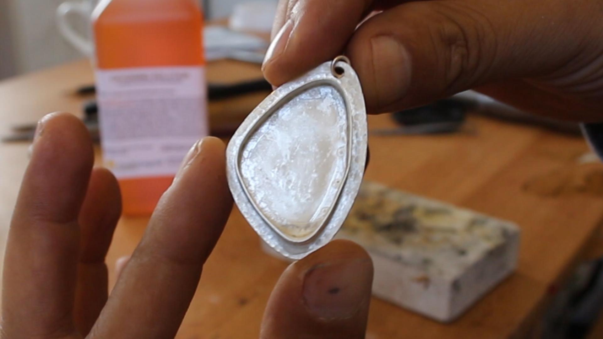 Hammered Silver Agate Pendant 54.jpg