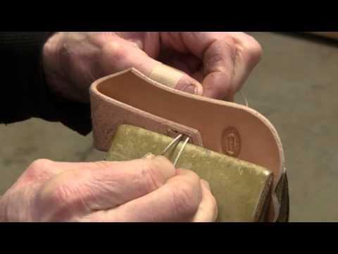 Hand Sewing Leather How to Hand Stitch Handmade Knife Sheaths with Leather Craftsman Bruce Cheaney