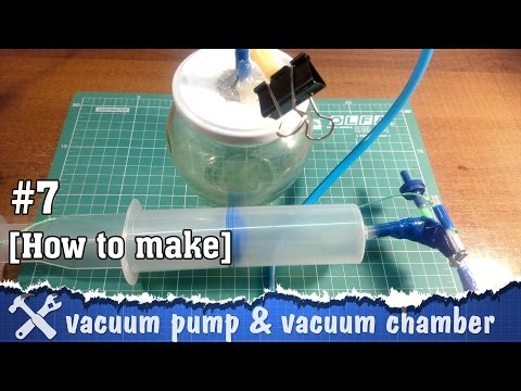 Handmade vacuum pump and vacuum chamber for experiments