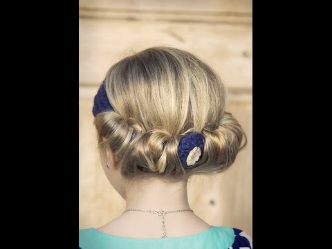 Head band hairstyle up-do tutorial