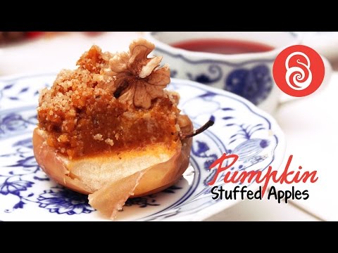 Healthy Apple Dessert | Baked Apples with Pumpkin Filling