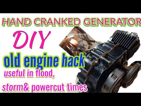 Heavy duty hand-cranked Generator from an old engine (DIY)(portable &amp;amp; reliable)