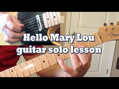 Hello Mary Lou guitar solo lesson by Tom Conlon