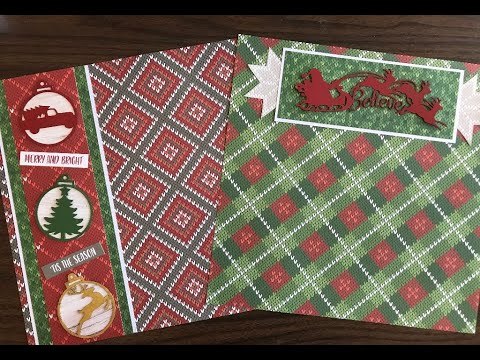 Holiday Scrapbook Page using eco friendly paper, chipboard and paint!