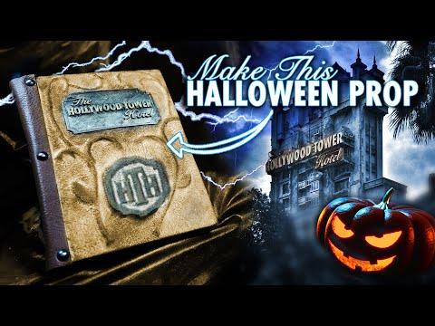 Hollywood Tower Hotel Themed Notebook / Easy Trick to make Leather Props / Techniques &amp;amp; Tutorial