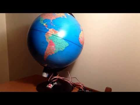 Home made rotating globe