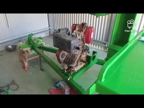 Homebuilt wood splitter with 10 hp diesel