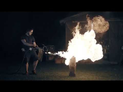 Homemade Flamethrower SLOW MOTION!!!