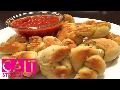 Homemade Garlic Knots Recipe | Two Ingredient Dough | Cait Straight Up