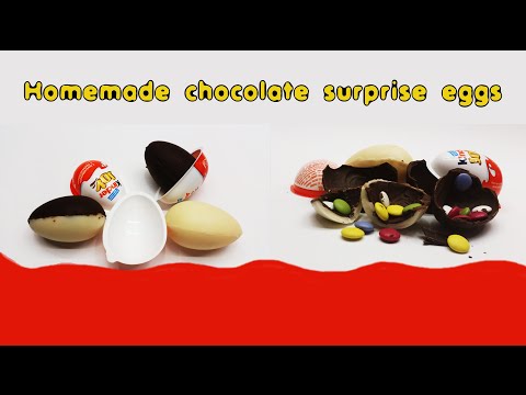 Homemade chocolate surprise eggs