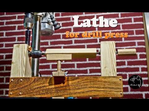 Homemade lathe for drill press