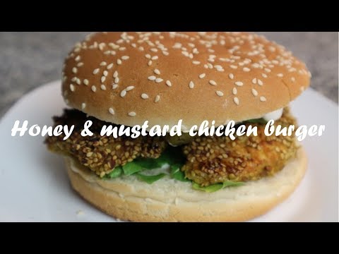 Honey &amp;amp; mustard chicken burger recipe