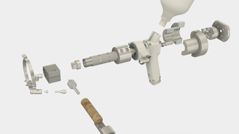 Hot Plastic Gun : Exploded Animation