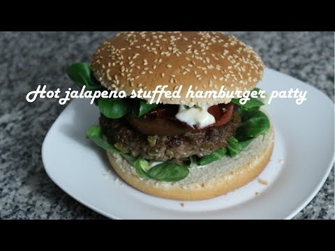 Hot jalapeno stuffed hamburger patty recipe