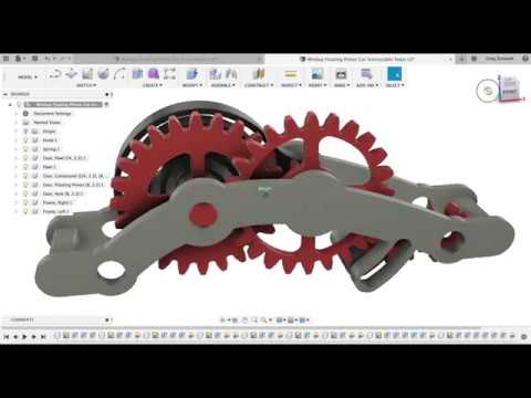 How I Designed a 3D Printed Windup Car Using Autodesk Fusion 360, Chassis.
