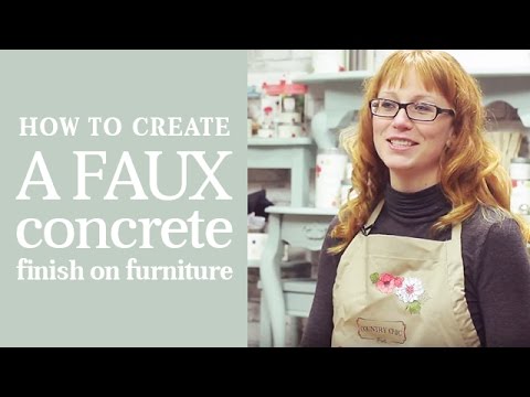 How To Create a Faux Concrete Finish on Furniture with Country Chic Paint