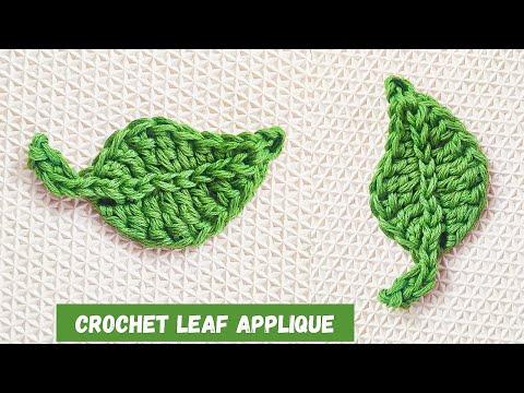 How To Crochet A Leaf Applique Quick and Easy Crochet Pattern