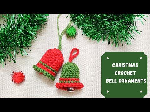 How To Crochet Christmas Bell Ornaments Easy Tutorial for Christmas Tree Decoration