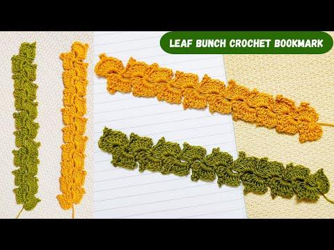 How To Crochet Easy Bookmark Leaf Bunch Crochet Bookmark