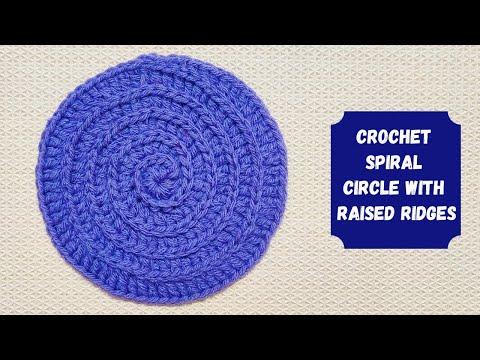 How To Crochet Seamless Spiral Circle With Raised Ridges