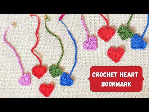 How To Crochet a Heart Bookmark Last Minute Valentine's Day Gift Idea