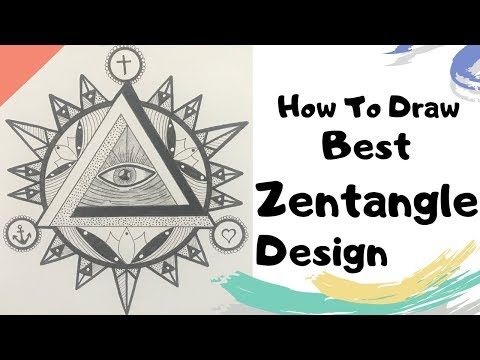 How To Draw Complex Zentangle Art Design For Beginners,Tutorial Doodle Step By Step