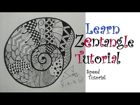 How To Draw Easy Zentangle Art Design For Beginners, Easy Tutorial Doodle Drawing Step By Step