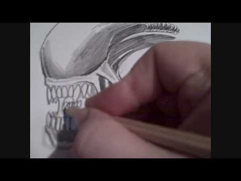 How To Draw Giger's Alien Head