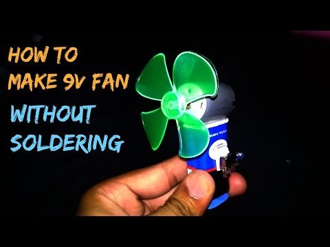 How To Make 9v Battery Fan  | Very Easy| Life hacks