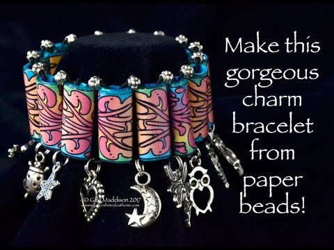 How To Make A Beautiful Charm Bracelet From Paper Beads