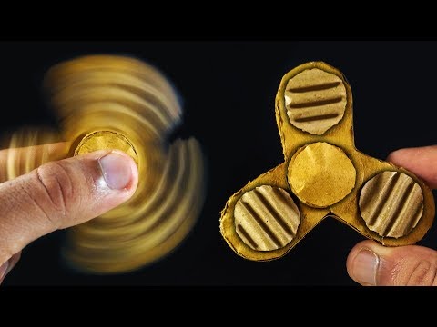 How To Make A Fidget Spinner Out Of Cardboard WITHOUT BEARINGS Easy DIY at Home for KIDS