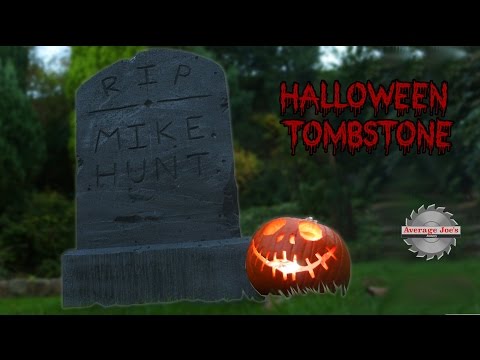 How To Make A Halloween Tombstone Decoration From Breeze Blocks