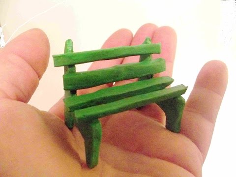 How To Make A Miniature Fairy Park Bench In Polymer Clay