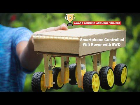 How To Make A Wi-Fi Car Using NodeMCU esp8266 | Mobile Phone Controlled 6WD Robotic Car