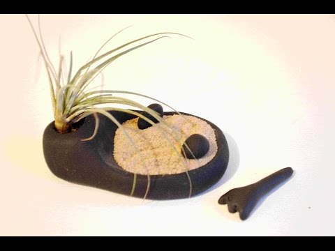 How To Make A Zen Rock Garden Air Plant Holder With Polymer Clay