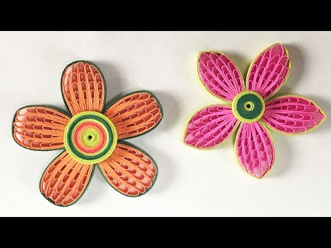 How To Make Beautiful Quilling Flower Using Combing Technique | DIY Paper Quilling Tutorial