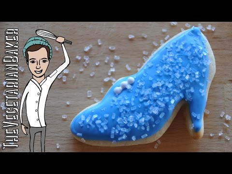 How To Make Cinderella's Glass Slipper Cookies | TheVegetarianBaker