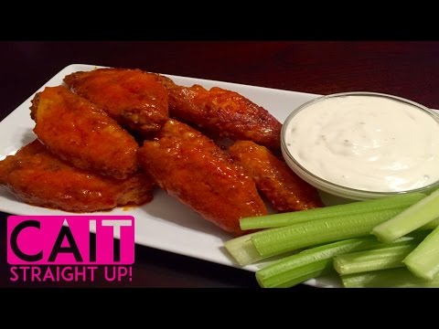 How To Make Crispy Buffalo Wings In The Oven | Homemade Recipe | Cait Straight Up