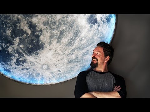 How To Make Giant DIY Moon Wall Art - no power tools, under $100