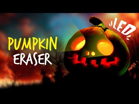 How To Make Halloween Pumpkin Eraser !! LED Eraser