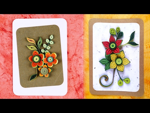 How To Make Homemade Greeting Cards | Paper Quilling Greeting Cards