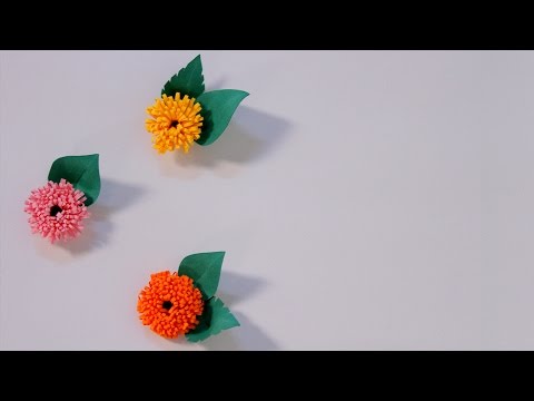 How To Make Quilled Fringed Flowers Using Paper Art Quilling | DIY