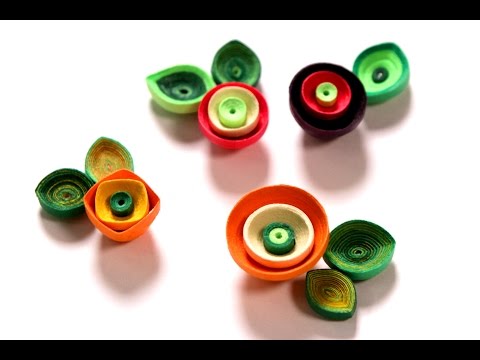 How To Make Quilled Poppy Flowers Using Paper Art Quilling | DIY