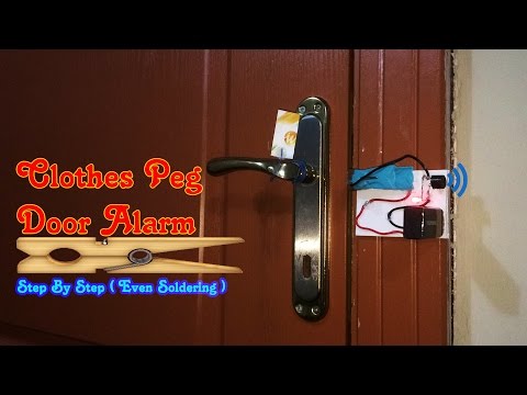 How To Make Simple Door Alarm By Using Clothes Peg (DIY)